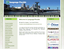Tablet Screenshot of languagepreside.com